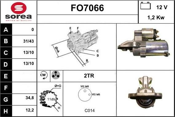 Sera FO7066 - Starteris www.autospares.lv