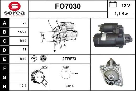 Sera FO7030 - Starter www.autospares.lv