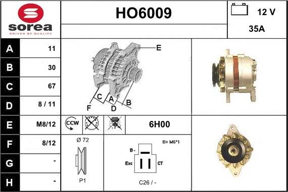 Sera HO6009 - Ģenerators autospares.lv