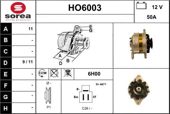 Sera HO6003 - Генератор www.autospares.lv