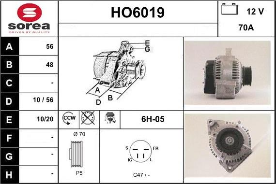 Sera HO6019 - Ģenerators www.autospares.lv