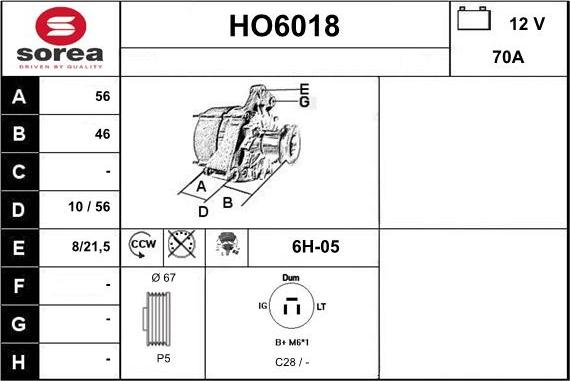 Sera HO6018 - Ģenerators autospares.lv