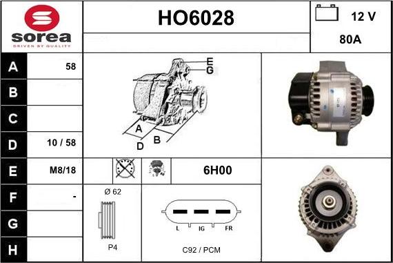 Sera HO6028 - Ģenerators autospares.lv