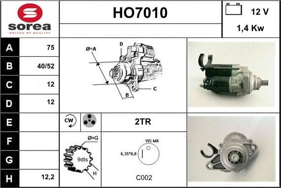 Sera HO7010 - Starter www.autospares.lv