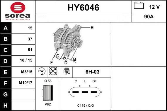 Sera HY6046 - Ģenerators www.autospares.lv