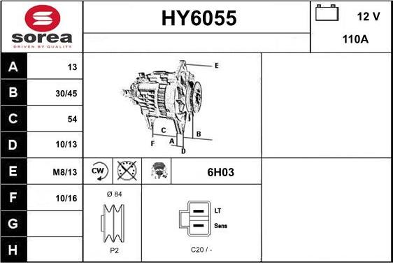 Sera HY6055 - Ģenerators www.autospares.lv