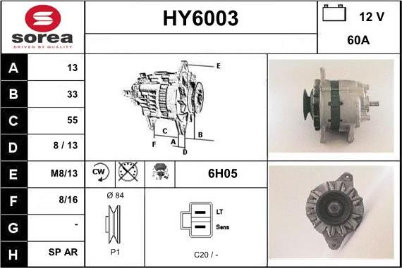 Sera HY6003 - Ģenerators www.autospares.lv