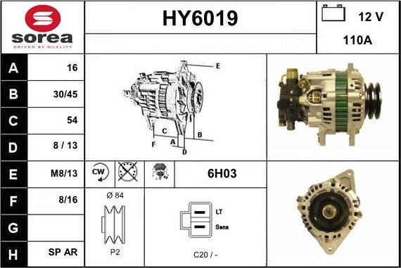 Sera HY6019 - Ģenerators www.autospares.lv