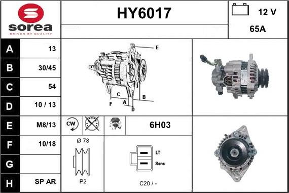 Sera HY6017 - Ģenerators autospares.lv