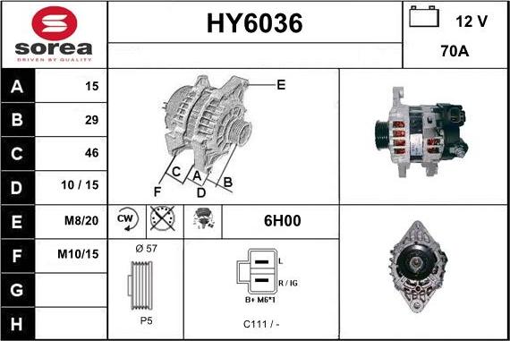 Sera HY6036 - Генератор www.autospares.lv