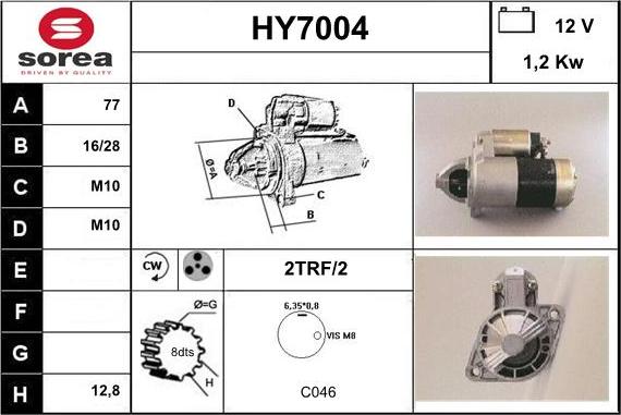 Sera HY7004 - Starter www.autospares.lv