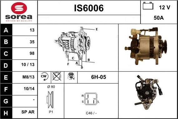 Sera IS6006 - Генератор www.autospares.lv