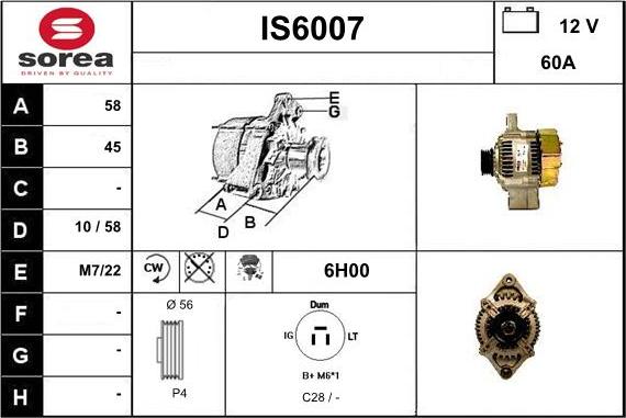 Sera IS6007 - Ģenerators autospares.lv