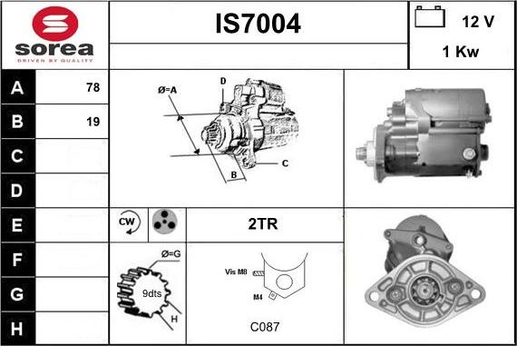 Sera IS7004 - Starteris www.autospares.lv