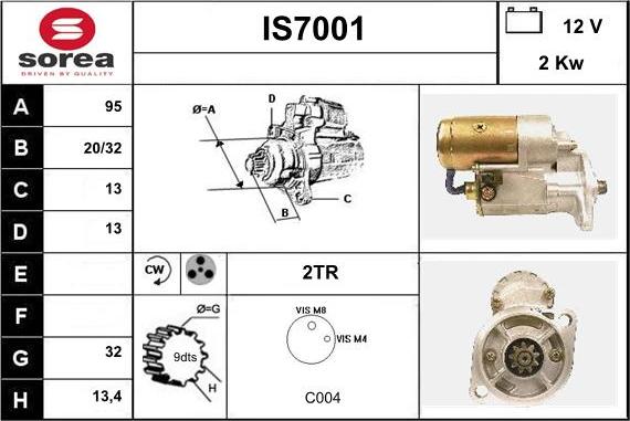 Sera IS7001 - Стартер www.autospares.lv