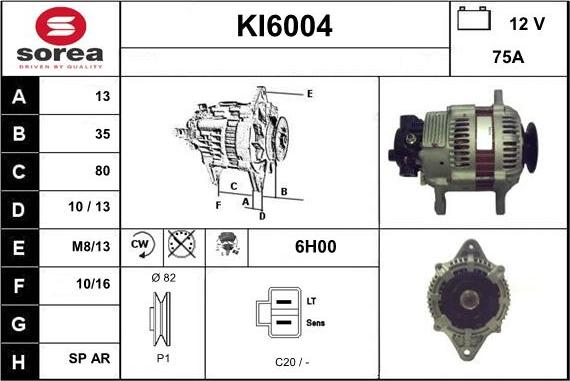 Sera KI6004 - Генератор www.autospares.lv