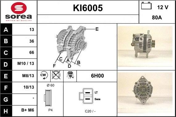 Sera KI6005 - Ģenerators www.autospares.lv