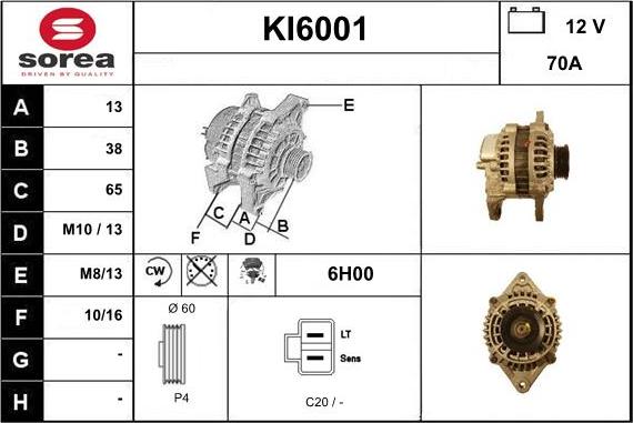 Sera KI6001 - Ģenerators www.autospares.lv