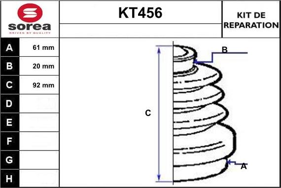 Sera KT456 - Putekļusargs, Piedziņas vārpsta autospares.lv