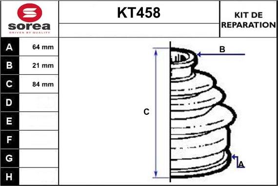 Sera KT458 - Putekļusargs, Piedziņas vārpsta autospares.lv