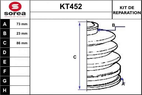 Sera KT452 - Putekļusargs, Piedziņas vārpsta autospares.lv