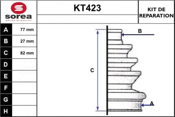 Sera KT423 - Putekļusargs, Piedziņas vārpsta autospares.lv