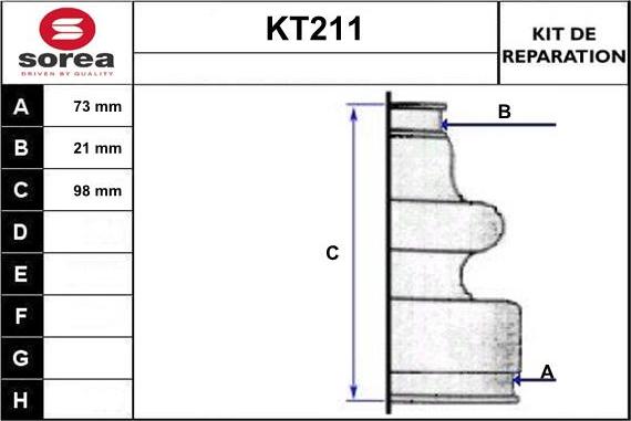 Sera KT211 - Putekļusargs, Piedziņas vārpsta autospares.lv