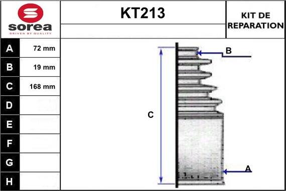 Sera KT213 - Putekļusargs, Piedziņas vārpsta autospares.lv