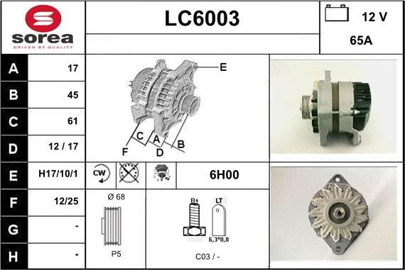 Sera LC6003 - Ģenerators autospares.lv