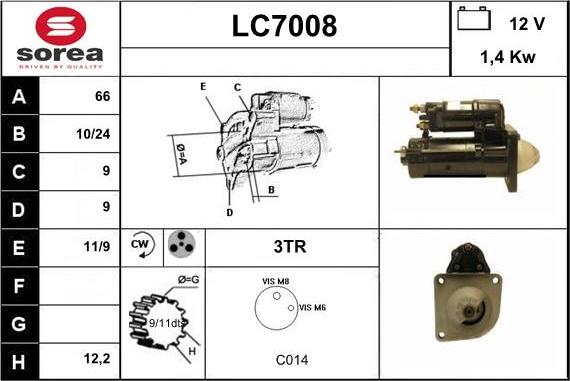 Sera LC7008 - Starteris autospares.lv