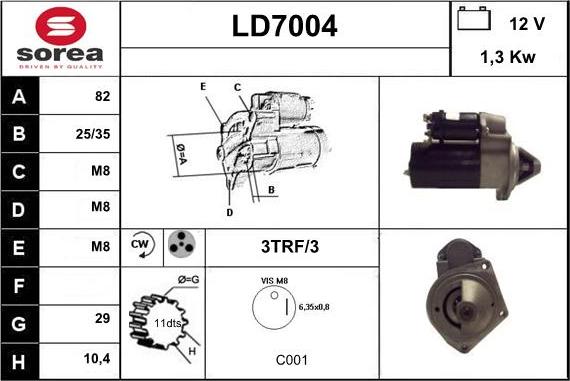 Sera LD7004 - Starteris autospares.lv