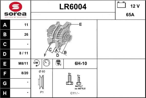 Sera LR6004 - Генератор www.autospares.lv