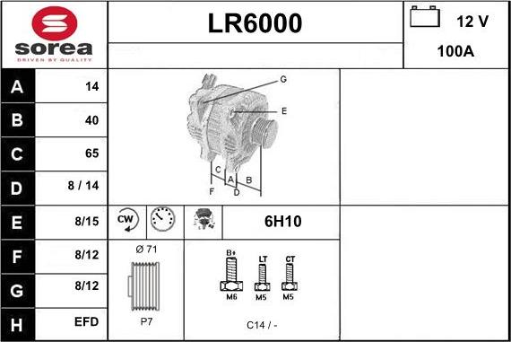 Sera LR6000 - Alternator www.autospares.lv