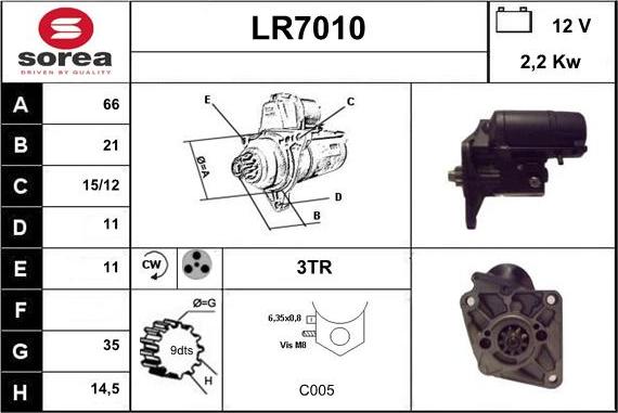 Sera LR7010 - Стартер www.autospares.lv