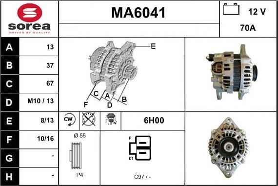 Sera MA6041 - Генератор www.autospares.lv