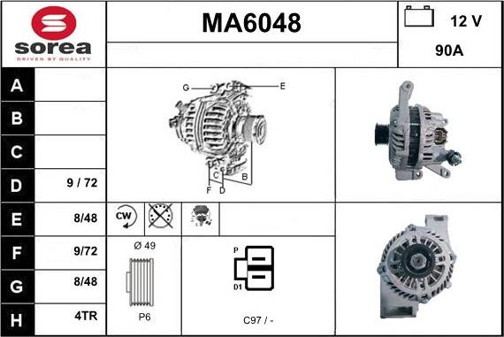 Sera MA6048 - Ģenerators autospares.lv