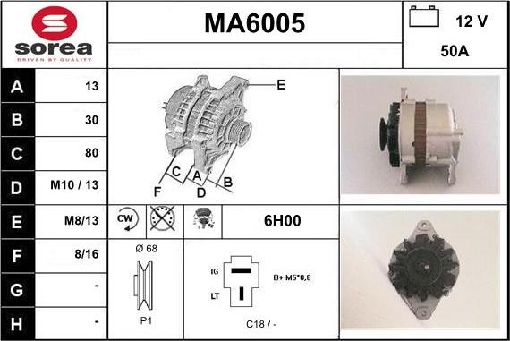 Sera MA6005 - Ģenerators autospares.lv