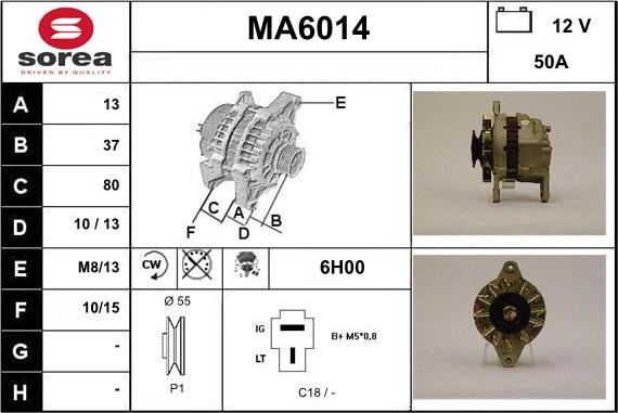 Sera MA6014 - Alternator www.autospares.lv