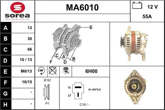 Sera MA6010 - Alternator www.autospares.lv