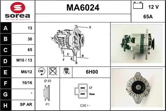 Sera MA6024 - Генератор www.autospares.lv