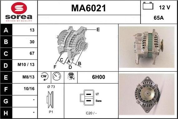 Sera MA6021 - Ģenerators autospares.lv