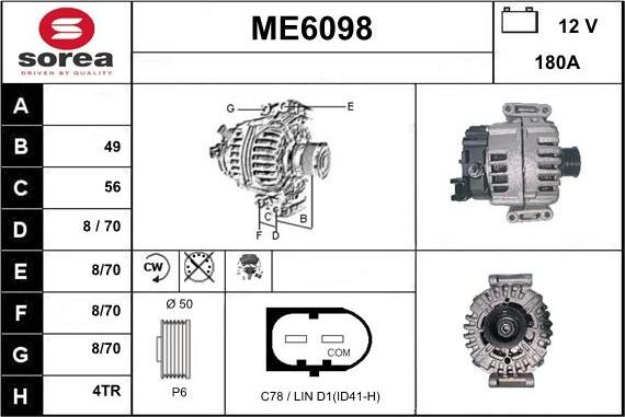 Sera ME6098 - Ģenerators www.autospares.lv