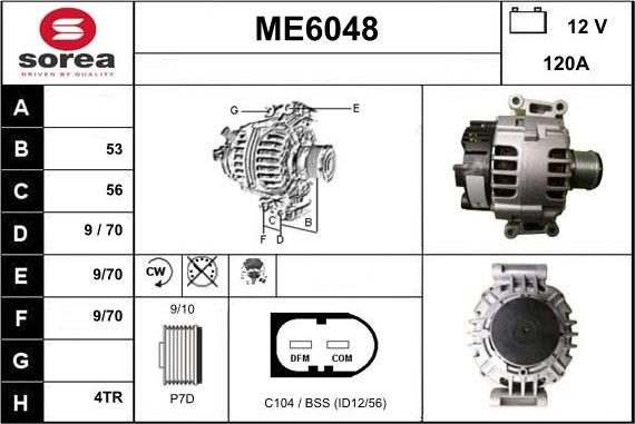 Sera ME6048 - Ģenerators www.autospares.lv