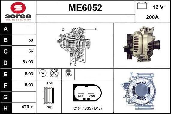 Sera ME6052 - Ģenerators www.autospares.lv