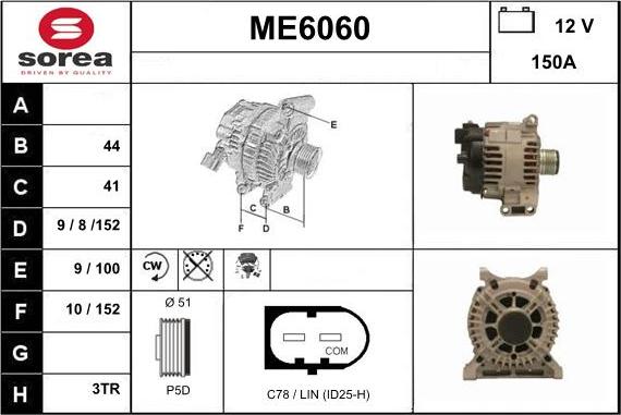 Sera ME6060 - Ģenerators www.autospares.lv