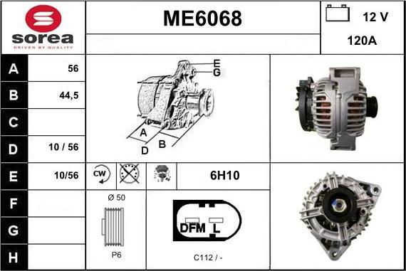 Sera ME6068 - Ģenerators www.autospares.lv