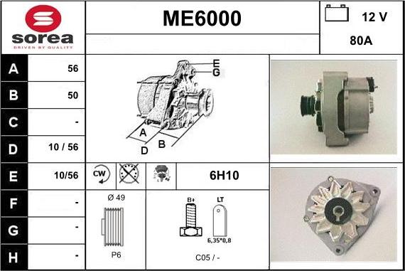 Sera ME6000 - Ģenerators autospares.lv