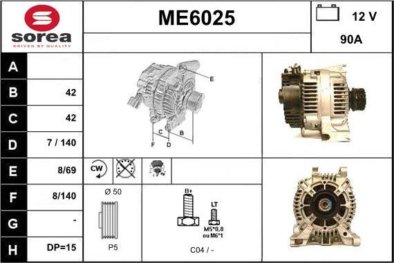 Sera ME6025 - Ģenerators www.autospares.lv