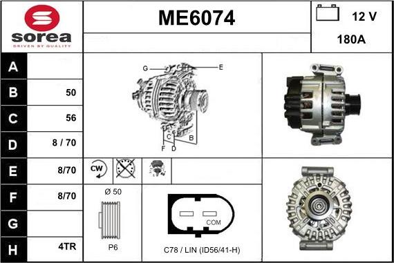 Sera ME6074 - Генератор www.autospares.lv