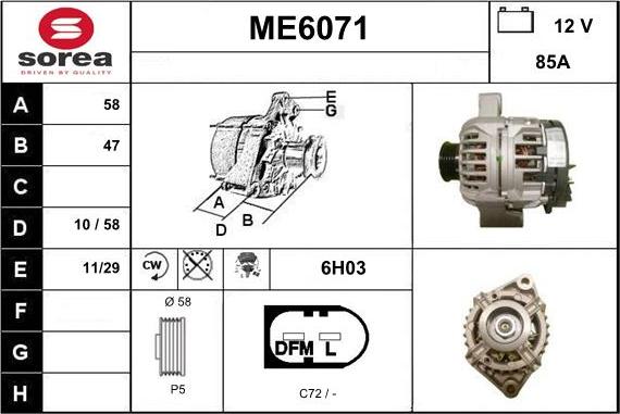 Sera ME6071 - Ģenerators autospares.lv